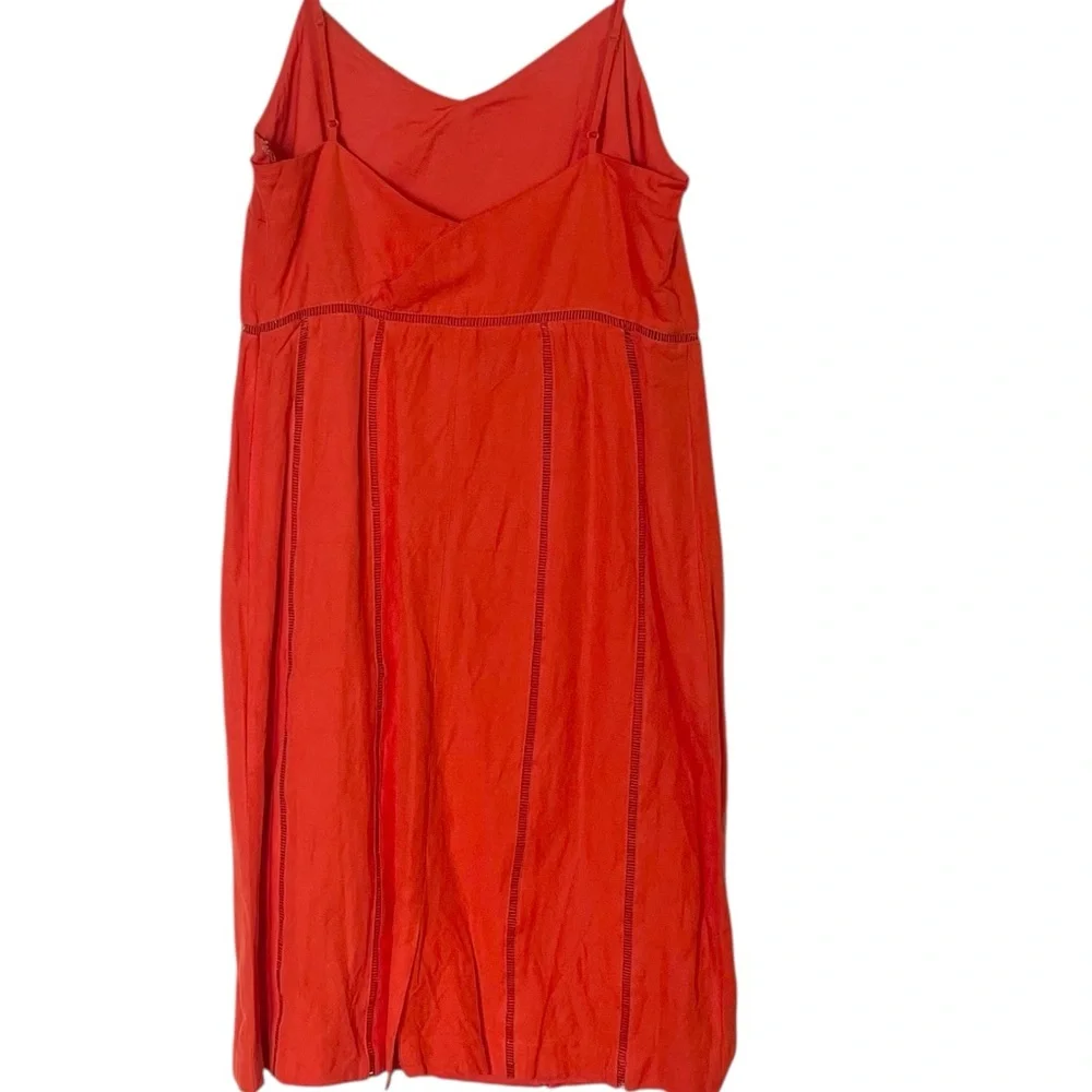 Banana Republic Aline Fitted‎ Linen Dress Sz 8 Red Pencil summer Feminine Lolita